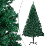 VidaXL Kunstkerstboom met verlichting en kerstballen 240 cm groen