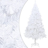 VidaXL Kunstkerstboom met verlichting en kerstballen 120 cm PVC wit