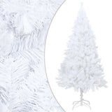 VidaXL Kunstkerstboom met verlichting en kerstballen 180 cm PVC wit