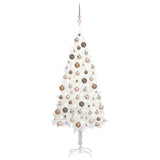 VidaXL Kunstkerstboom met verlichting en kerstballen 180 cm wit