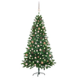 Vidaxl kunstkerstboom met verlichting en kerstballen 150 cm groen
