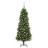 VidaXL Kunstkerstboom met verlichting en kerstballen 240 cm groen