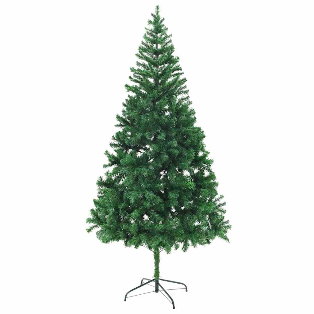Vidaxl kunstkerstboom met verlichting en kerstballen 910 takken 210 cm