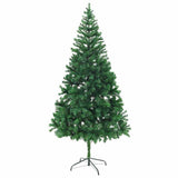 Vidaxl kunstkerstboom met verlichting en kerstballen 910 takken 210 cm
