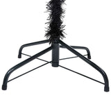 Vidaxl kunstkerstboom met verlichting en kerstballen 120 cm pvc zwart