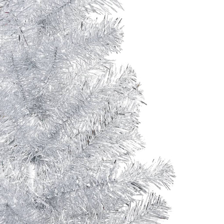VidaXL Kunstkerstboom met verlichting en kerstballen 150 cm PET zilver