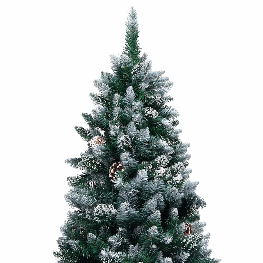 Vidaxl kunstkerstboom met led en kerstballen en dennenappels 240 cm