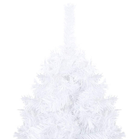 Vidaxl kunstkerstboom met verlichting en kerstballen 120 cm pvc wit