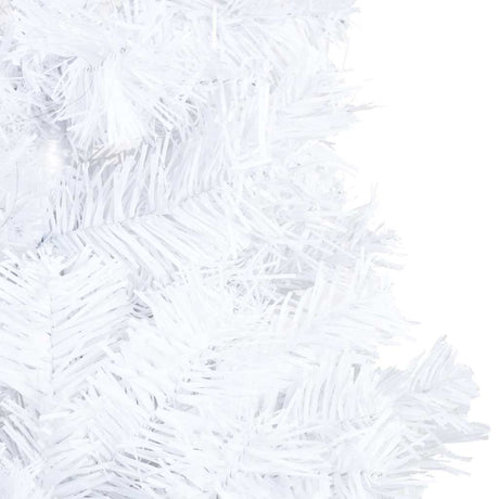 Vidaxl kunstkerstboom met verlichting en kerstballen 150 cm pvc wit
