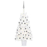 VidaXL Kunstkerstboom met verlichting en kerstballen 90 cm wit