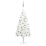 Vidaxl kunstkerstboom met verlichting en kerstballen 120 cm wit