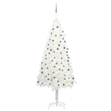 VidaXL Kunstkerstboom met verlichting en kerstballen 240 cm wit