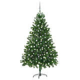VidaXL Kunstkerstboom met verlichting en kerstballen 210 cm groen