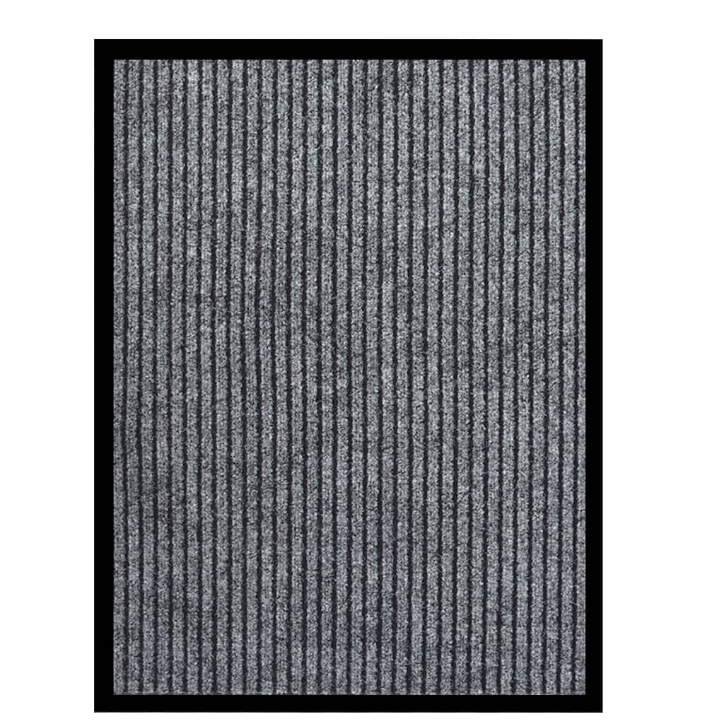 Vidaxl vratar 60x80 cm črtasta siva