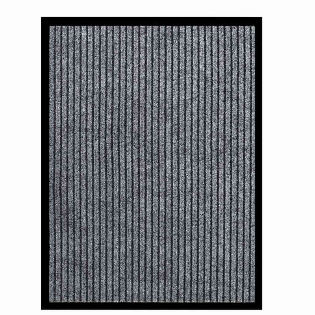 Vidaxl deurmat 60x80 cm gestreept grijs