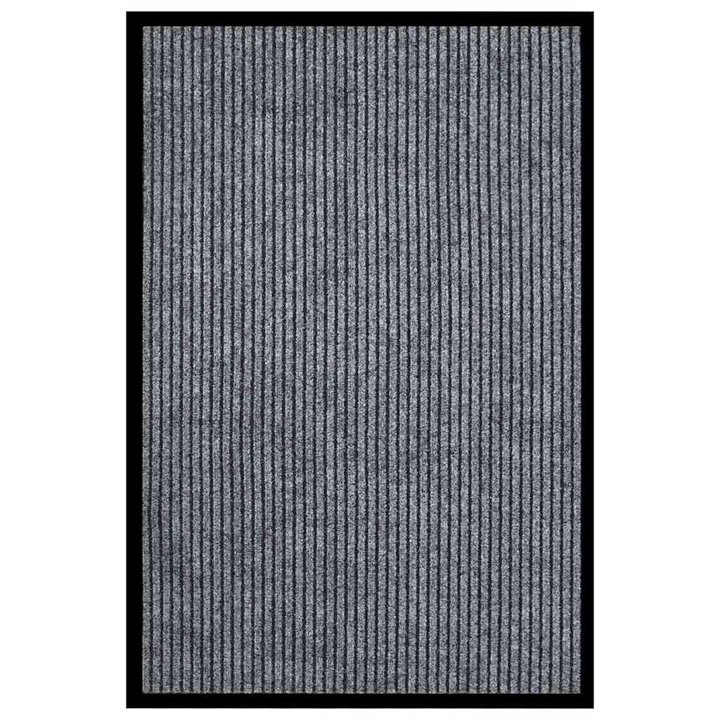 Vidaxl deurmat 80x120 cm gestreept grijs