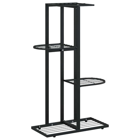 Vidaxl bloemenstandaard met 4 lagen 43x22x76 cm metaal zwart