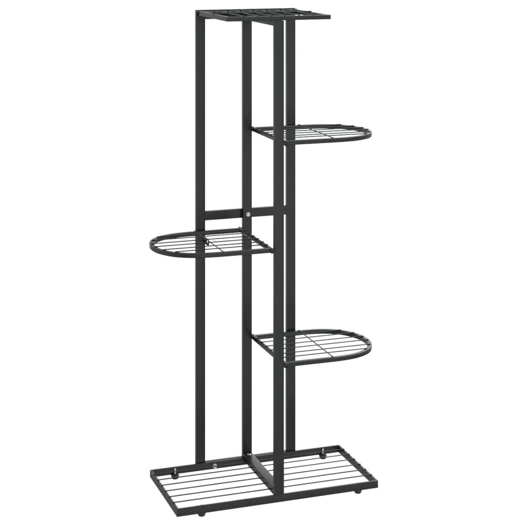 Vidaxl bloemenstandaard met 5 lagen 43x22x98 cm metaal zwart