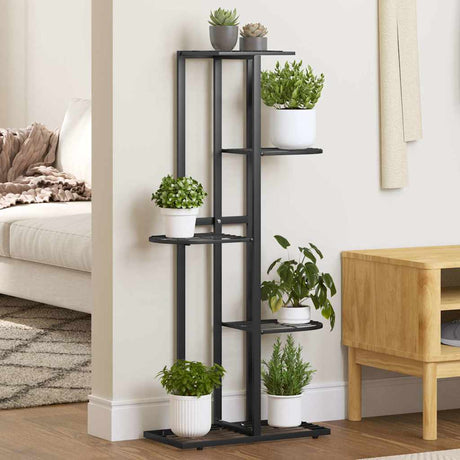 Vidaxl bloemenstandaard met 5 lagen 43x22x98 cm metaal zwart