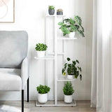 Vidaxl bloemenstandaard met 5 lagen 43x22x98 cm metaal wit