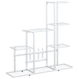 Vidaxl bloemenstandaard 94,5x25x88 cm metaal wit