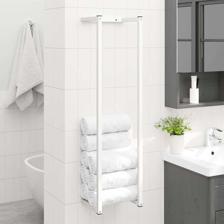 Vidaxl handdoekenrek 25x20x95 cm staal wit