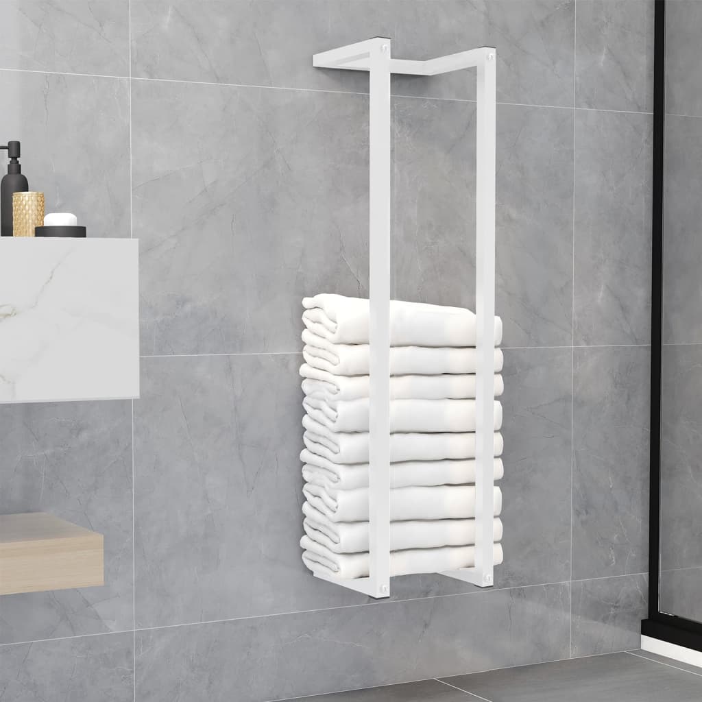 VidaXL Towel rack 25x20x95 cm Steel White