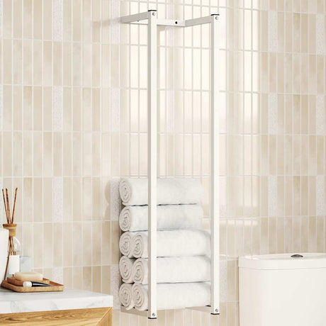 Vidaxl handdoekenrek 25x20x95 cm staal wit