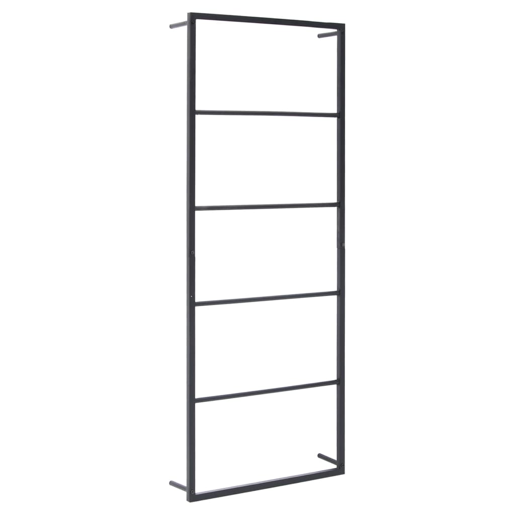 Rack per asciugamano Vidaxl 45x10x115 cm in acciaio nero