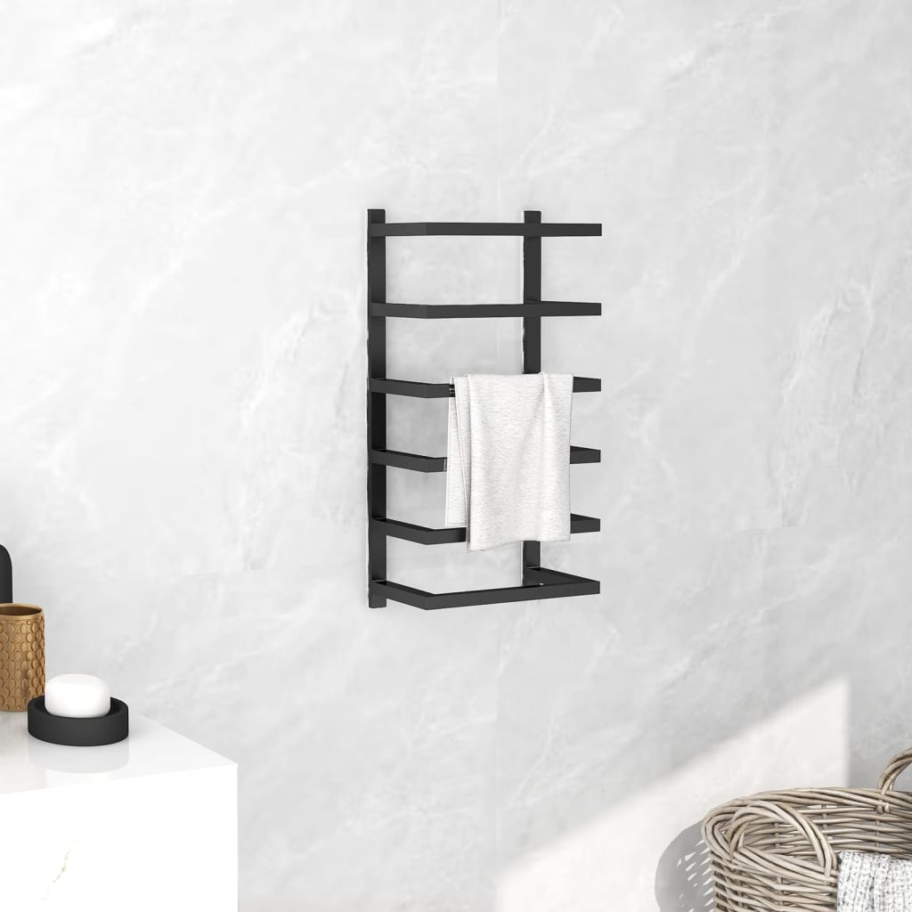 Vidaxl Towel rack 24x12x48 cm steel black