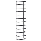 Bidaxl handduk rack 24x12x96 cm stål svart