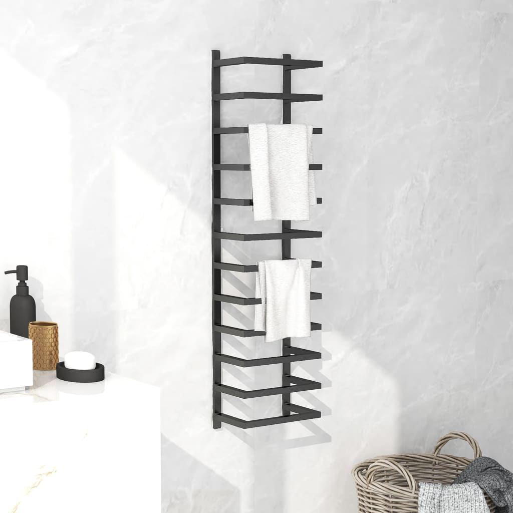 Vidaxl Towel rack 24x12x96 cm steel black