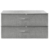 Scatole di archiviazione Vidaxl 2 ST 70x40x18 cm tessuto grigio