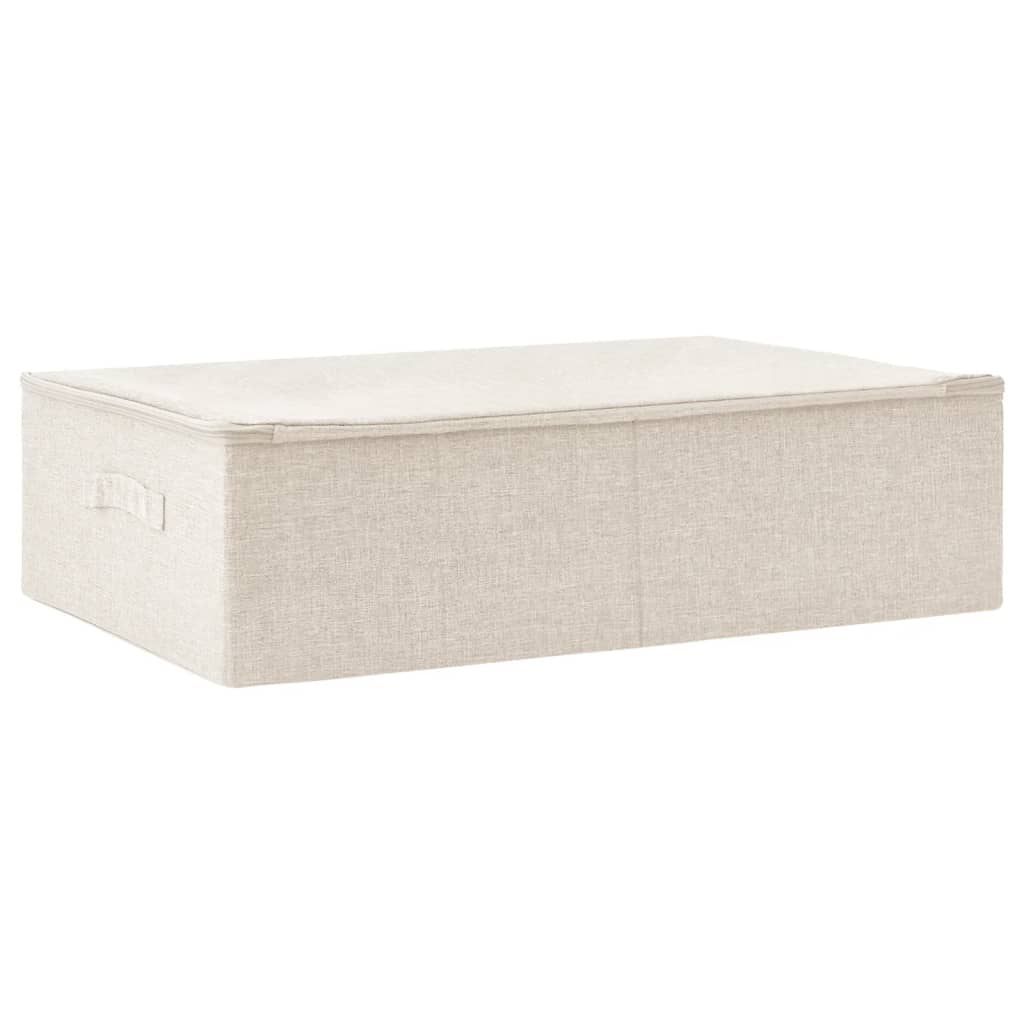 Vidaxl storage box 70x40x18 cm fabric cream -colored