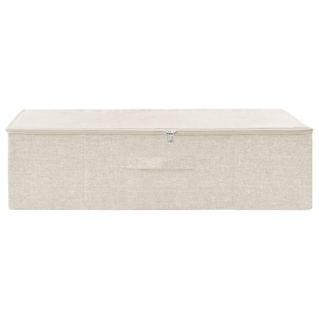 Vidaxl storage box 70x40x18 cm fabric cream -colored