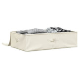 Vidaxl opbergbox 70x40x18 cm stof crèmekleurig