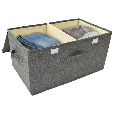 Vidaxl opbergbox 50x30x25 cm stof antracietkleurig