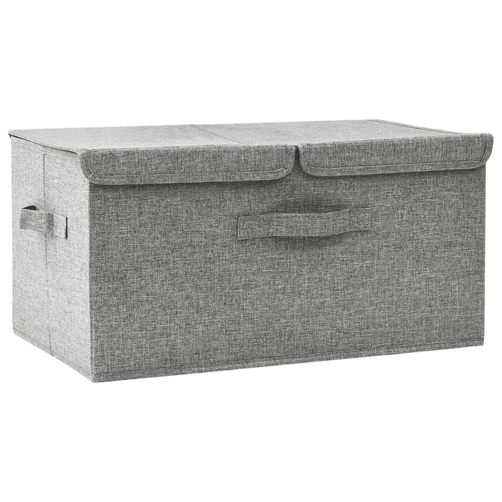 Vidaxl opbergbox 50x30x25 cm stof grijs