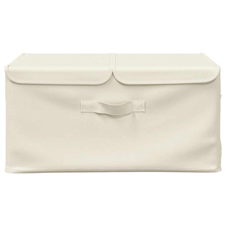 Vidaxl opbergboxen 2 st 50x30x25 cm stof crèmekleurig