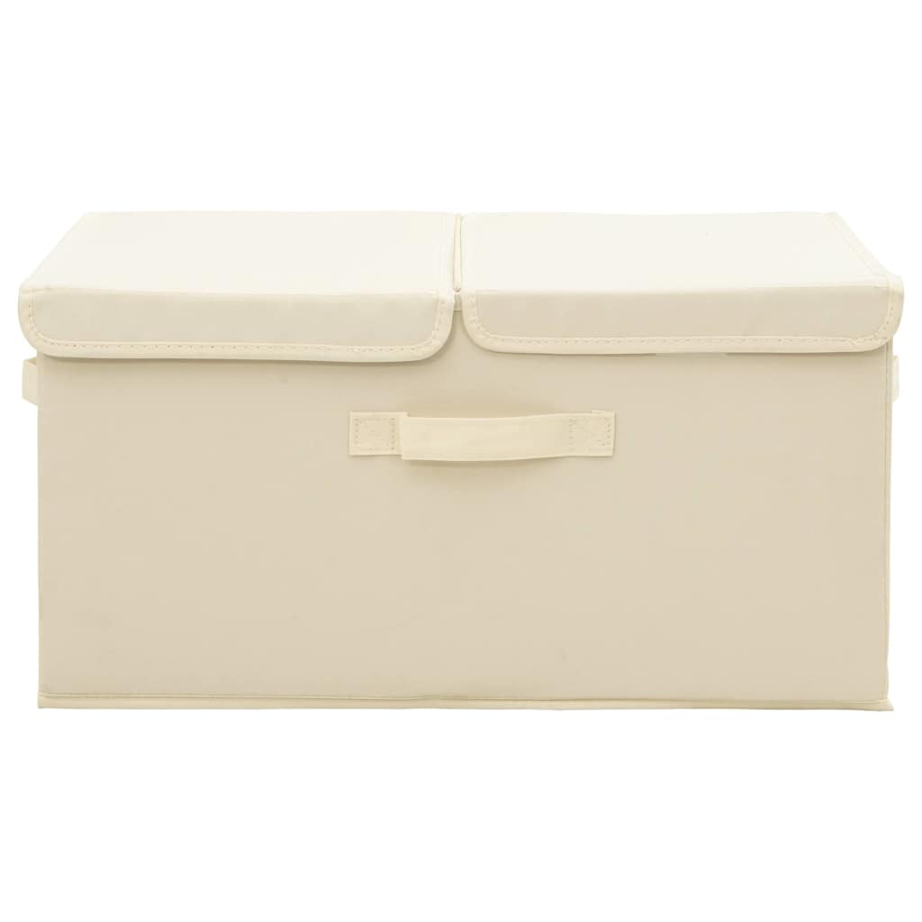 VIDAXL -Speicherboxen 2 PCs 50x30x25 cm Stoffcreme farbig