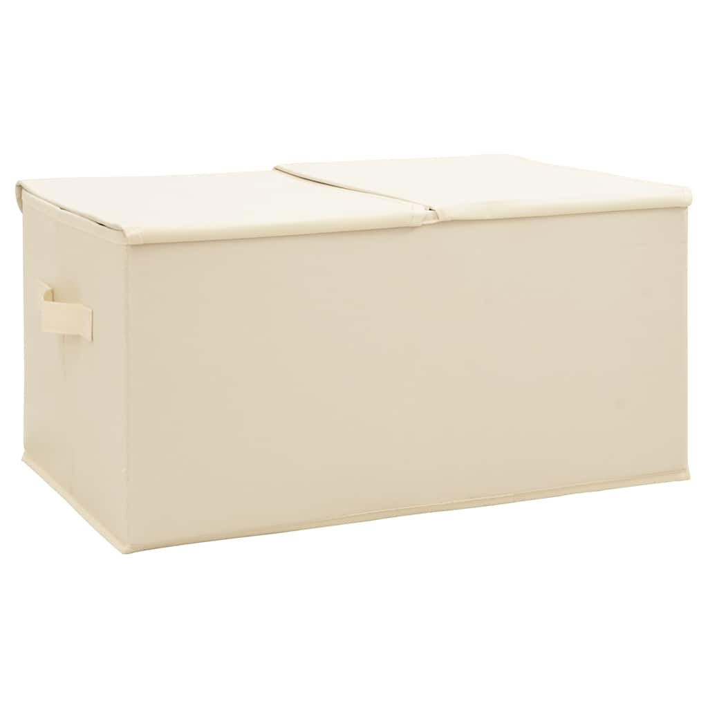 VIDAXL -Speicherboxen 2 PCs 50x30x25 cm Stoffcreme farbig