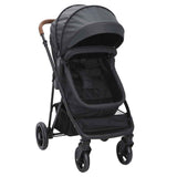 Vidaxl kinderwagen 2-in-1 staal antracietkleurig en zwart
