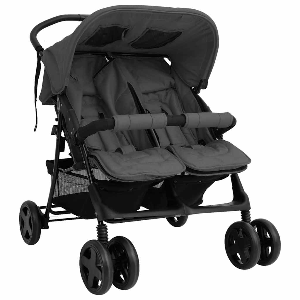 Vidaxl Twin Children's Steel Dark Gray