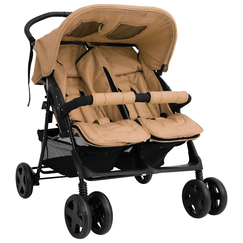 Vidaxl Twin Children's Steel Taupe