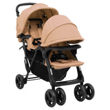 Vidaxl Twin Children Tandem Staal Taupe