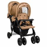 Vidaxl Twin Children Tandem Staal Taupe