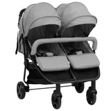 Vidaxl twin buggy acier gris clair et noir