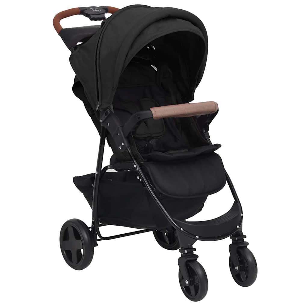 Vidaxl Pram 2-in-1 ocelový antracitový zbarvený