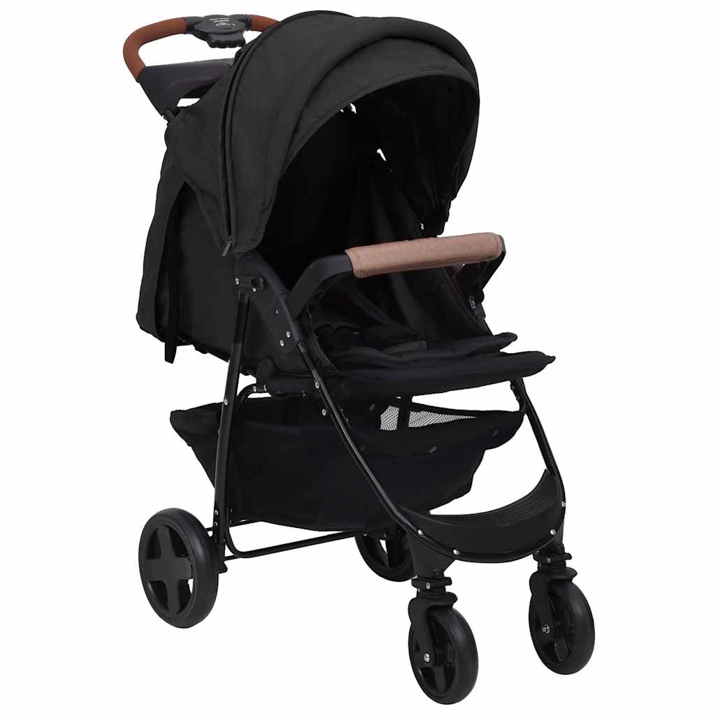 Vidaxl Pram 2-in-1 ocelový antracitový zbarvený