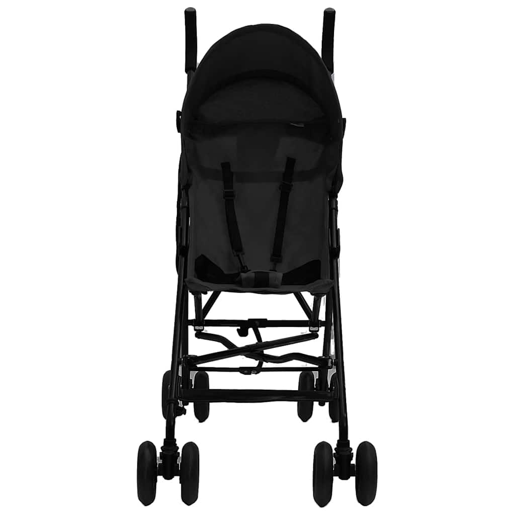 Vidaxl Kinderbuggy Staal Antracit -Corororued and Black